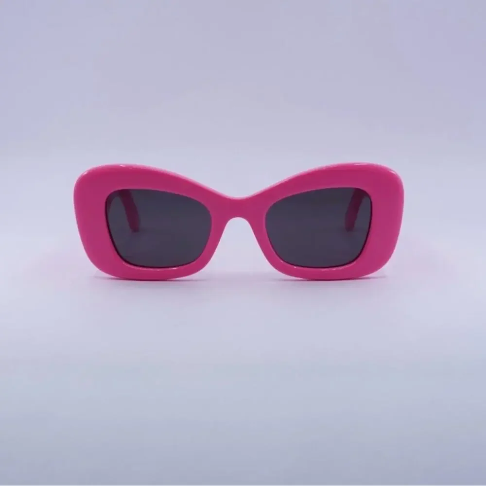 New! Alexander McQueen Vibrant Pink Sunglasses, AM0434S 004, Authentic